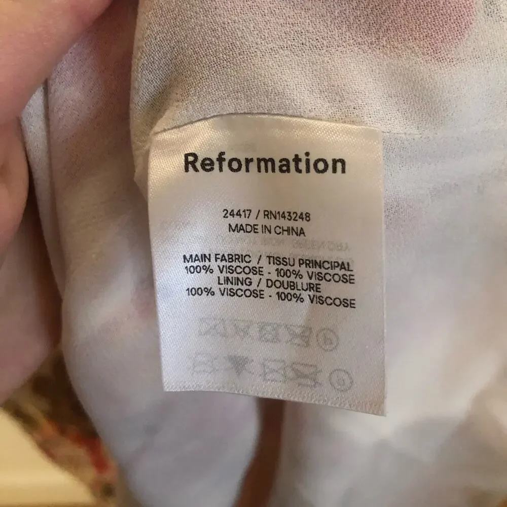 Reformation Cassandra Floral Dress in Farrah Size 4 - Picture 9 of 12